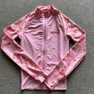 Rip Curl Girls Rash Guard UPF 50 Size 8 XS Long Sleeve Surf Swim Shirt Pink